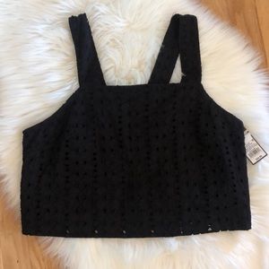NWT Mossimo eyelet crop top